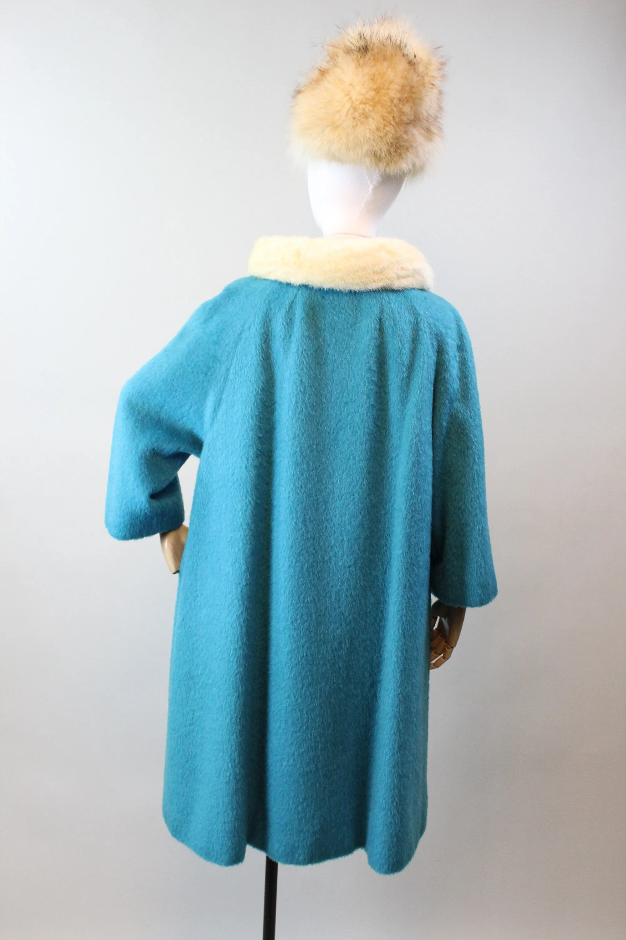 1960s 1963 documented LILLI ANN mink fur mohair coat large | new winter