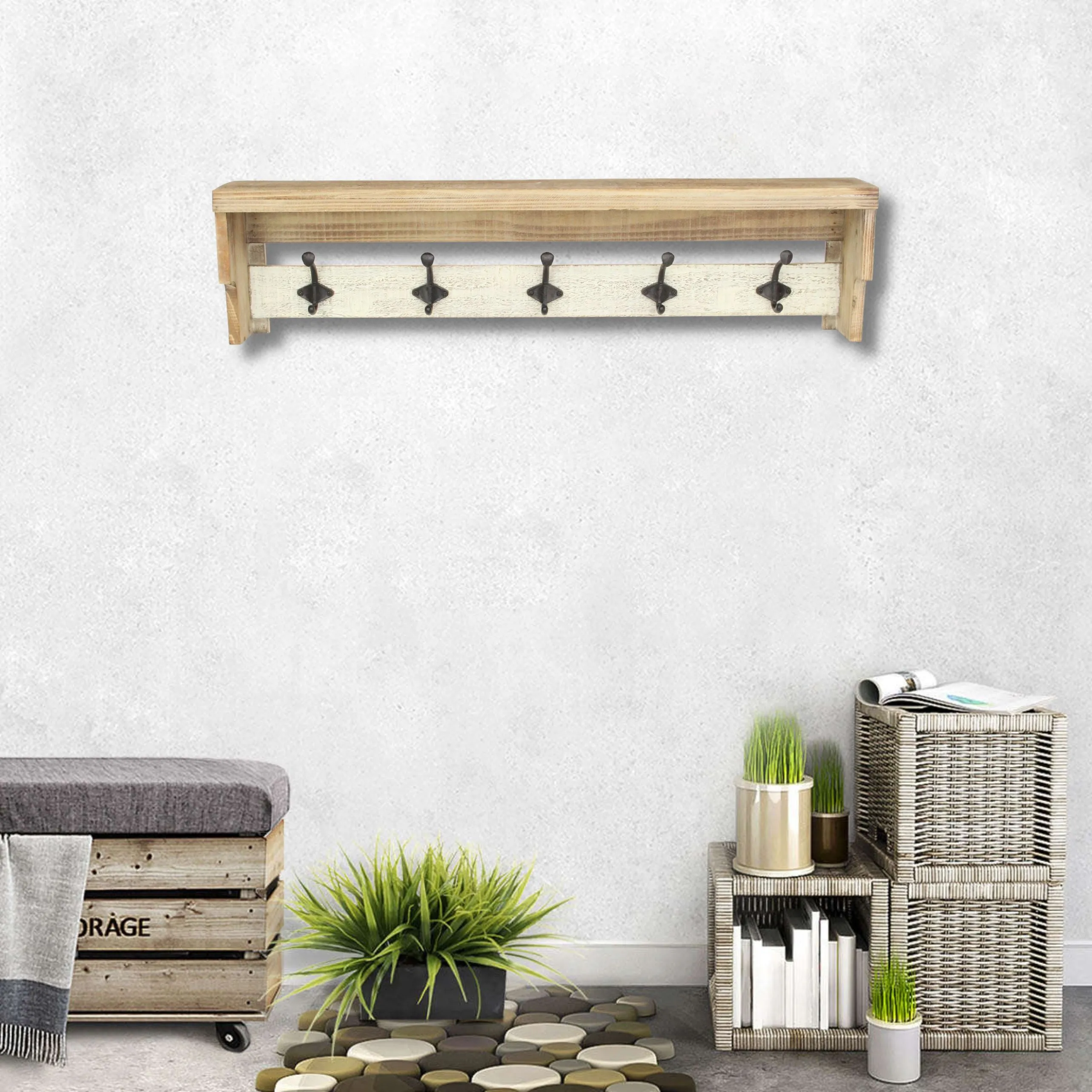 4672 - Truss Farm Style Coat Hanger