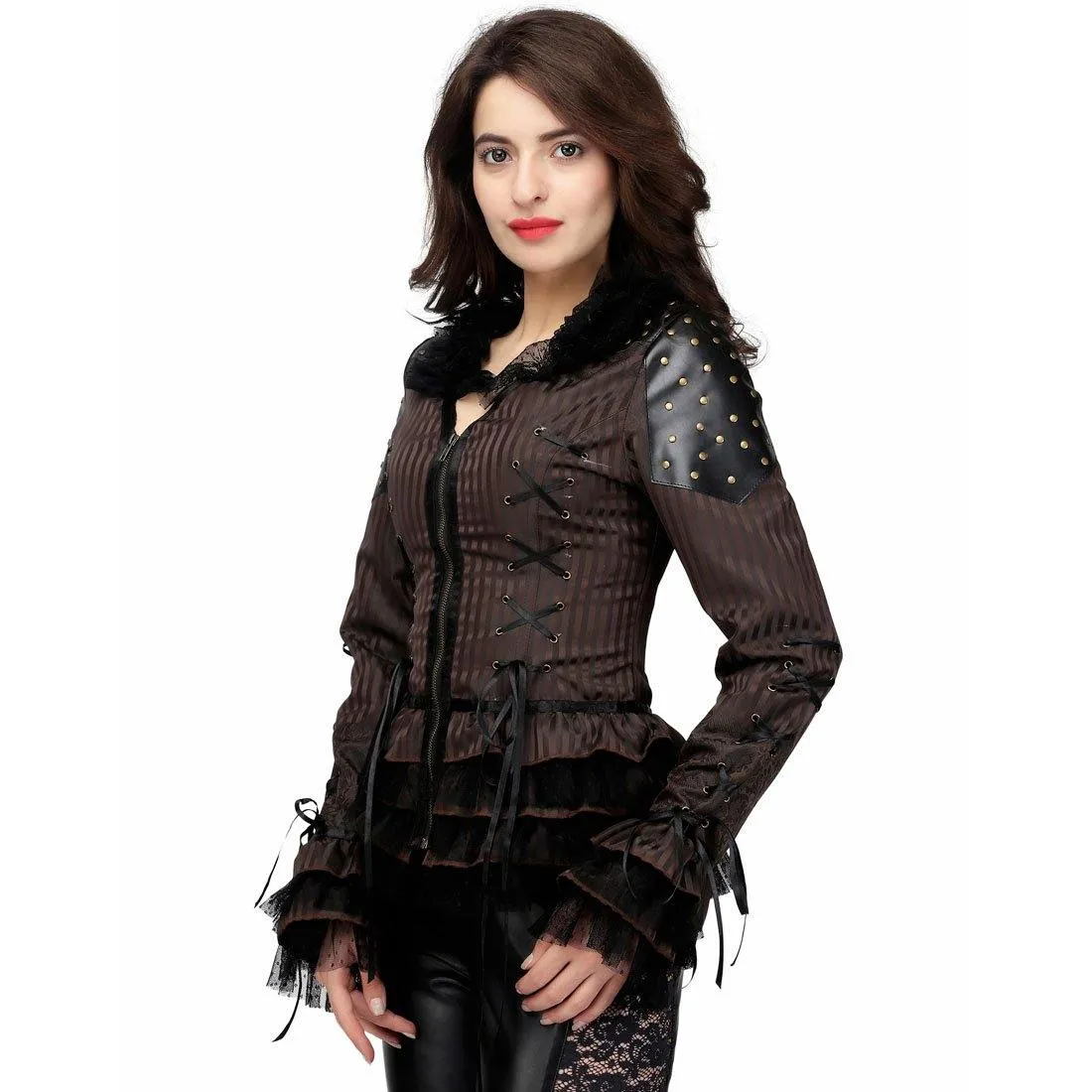 Alfreda Steampunk Stripe Jacket