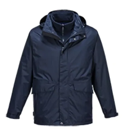 Breathable waterproof Argo Classic 3 in1 detachable fleece line work Jacket Portwest S507