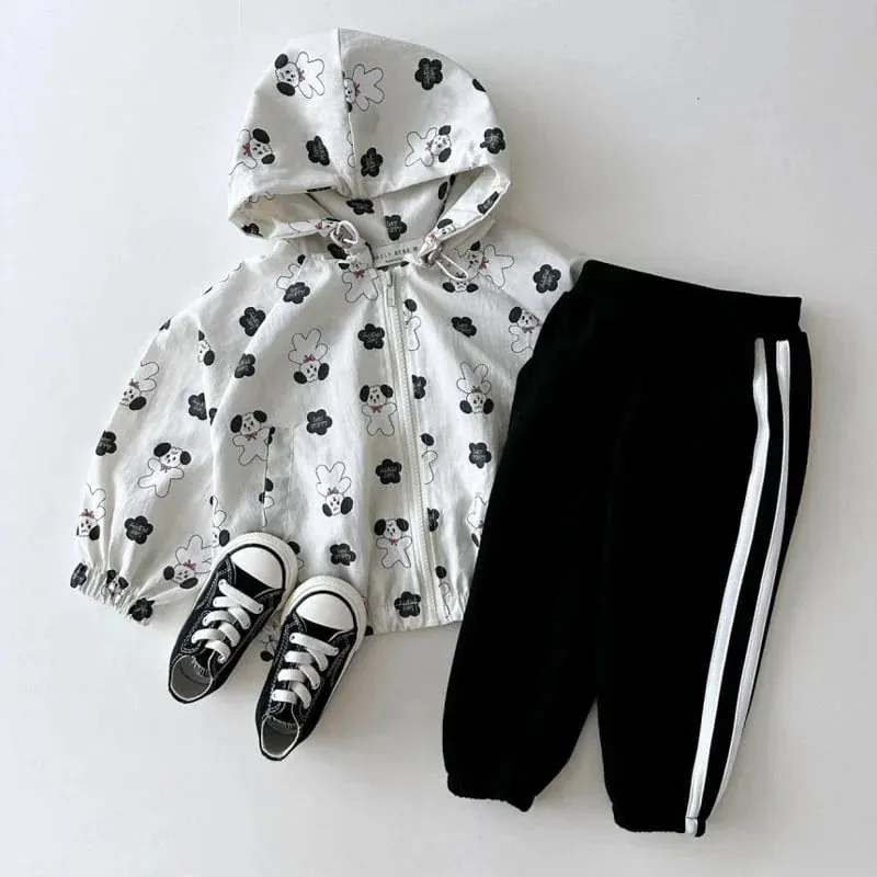 Cartoon Animal Print Hooded Jacket