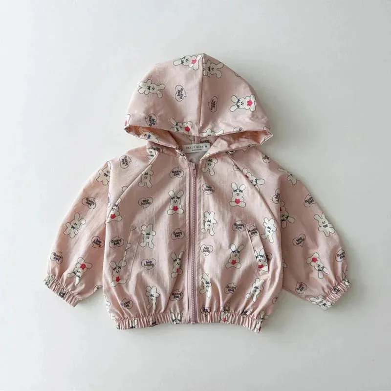 Cartoon Animal Print Hooded Jacket