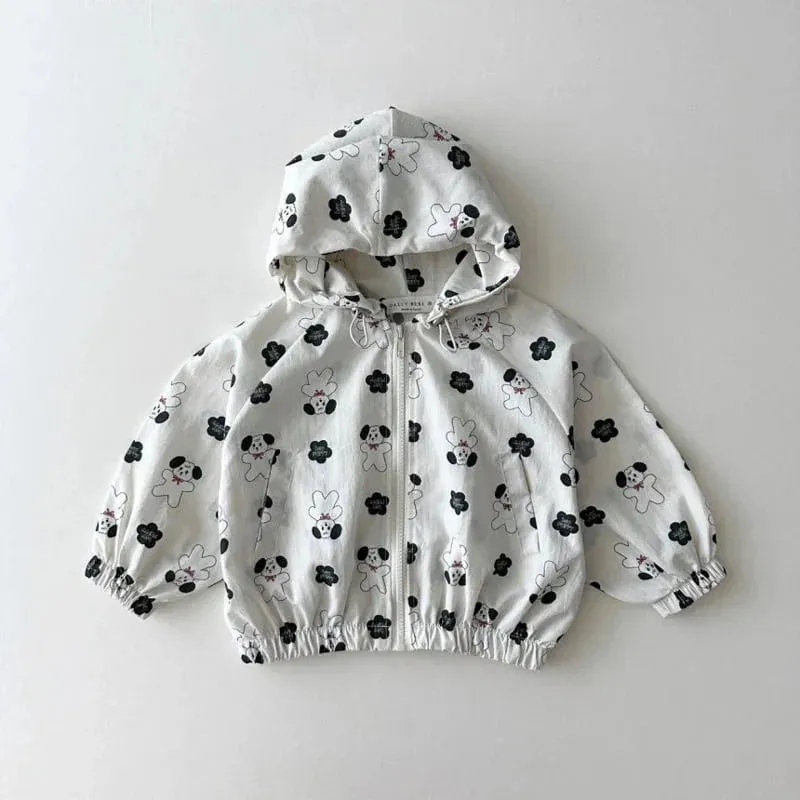 Cartoon Animal Print Hooded Jacket