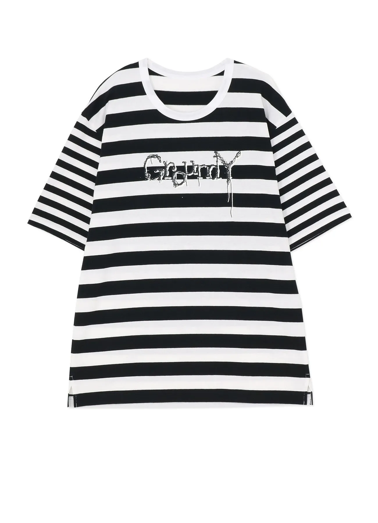 DIFFERENT LINES BORDER JERSEY GYLOGO TYPE-D GRAPHIC PRINT T-SHIRT