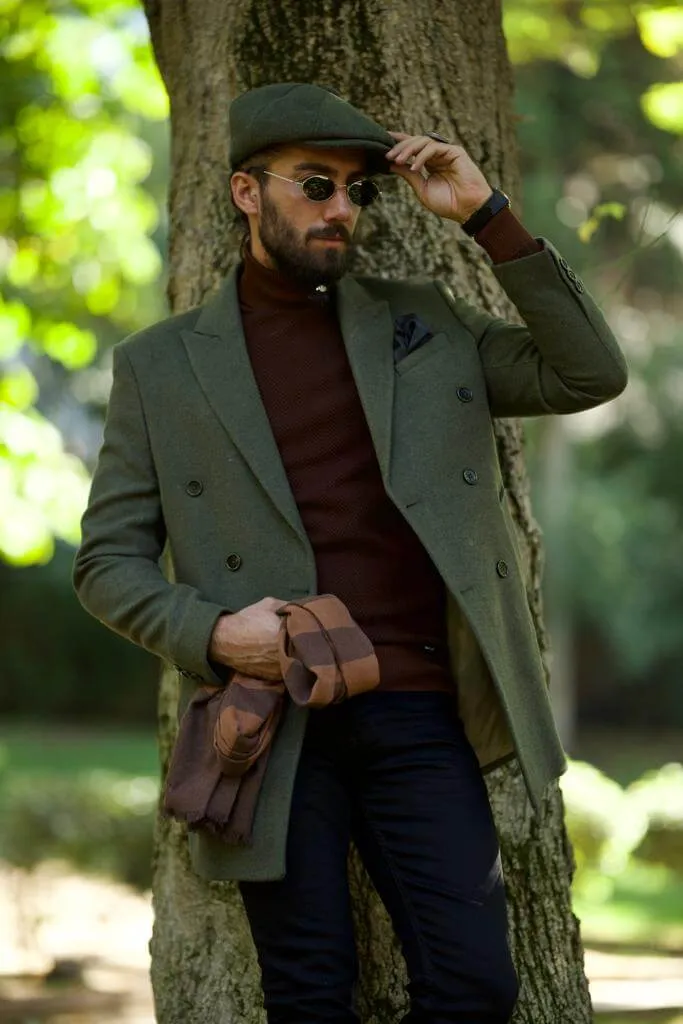 Double Breasted Khaki Cachet Coat