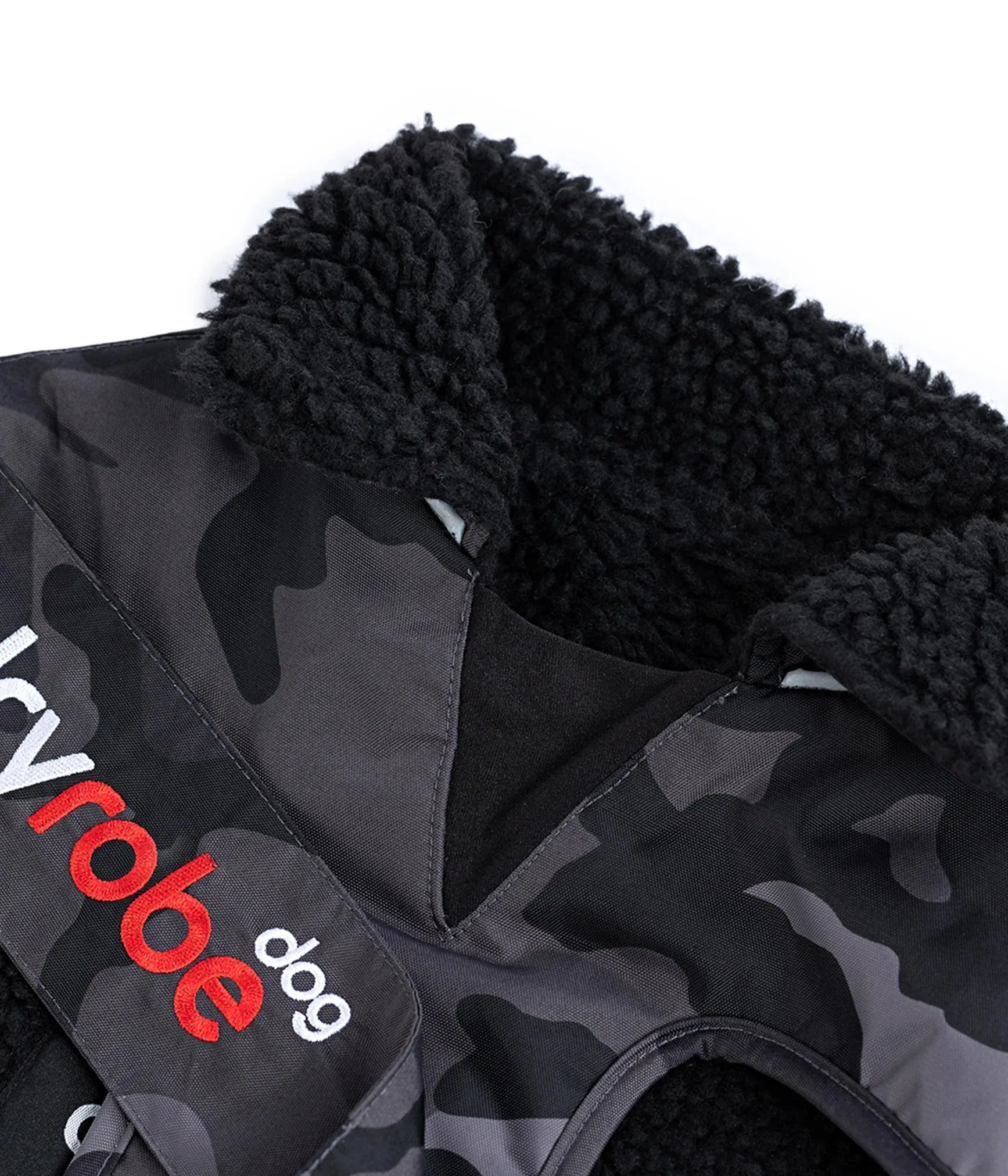 Dryrobe Dog Coat - Black Camo and Black