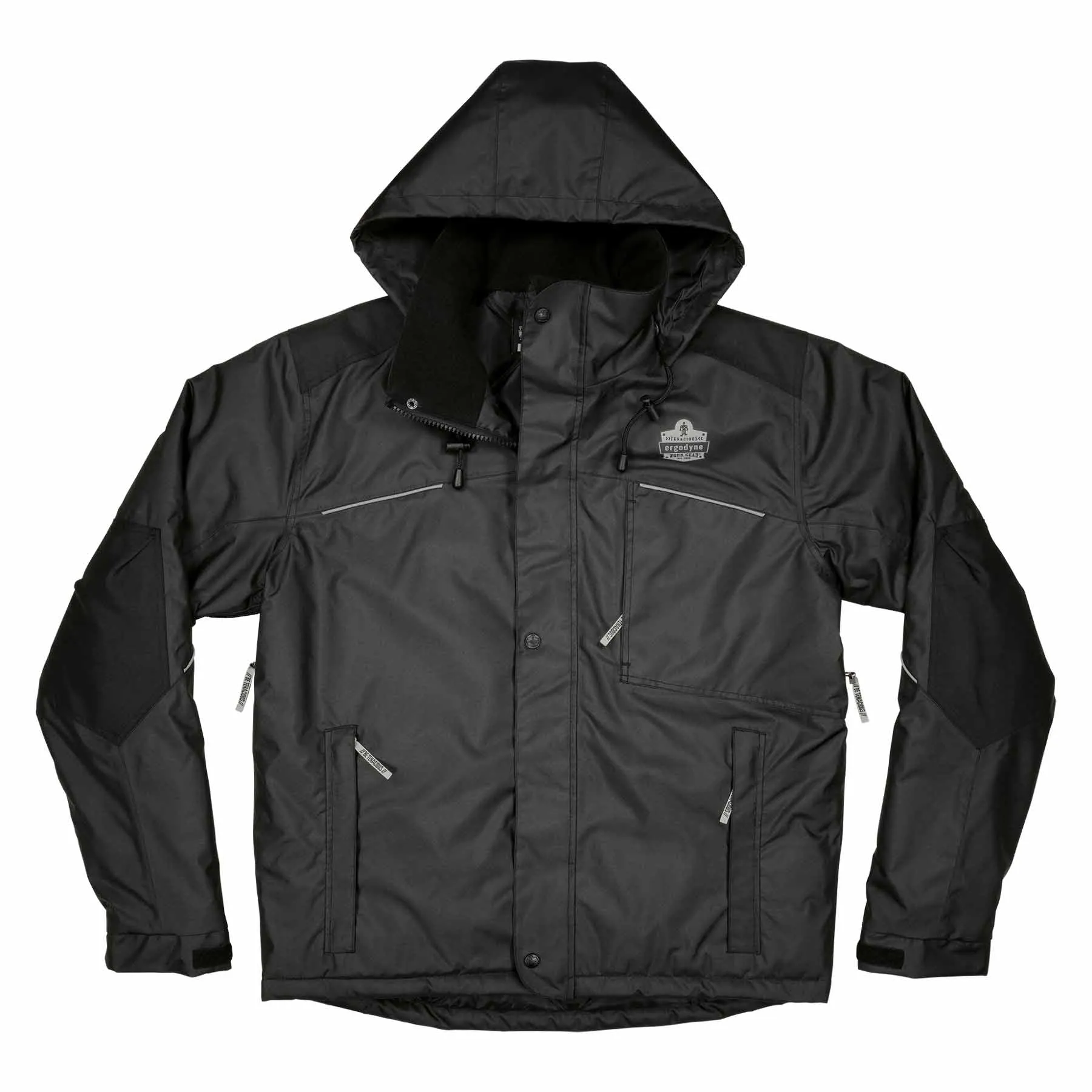 Ergodyne 41124 6467 L Black Winter Work Jacket - 300D Polyester Shell