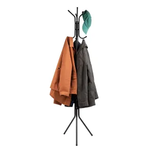 everyday Standing Metal Coat Rack Hat Hanger 8 Hook for Jacket, Purse, Scarf Rack, Umbrella Tree Stand, Lightweight, Silver