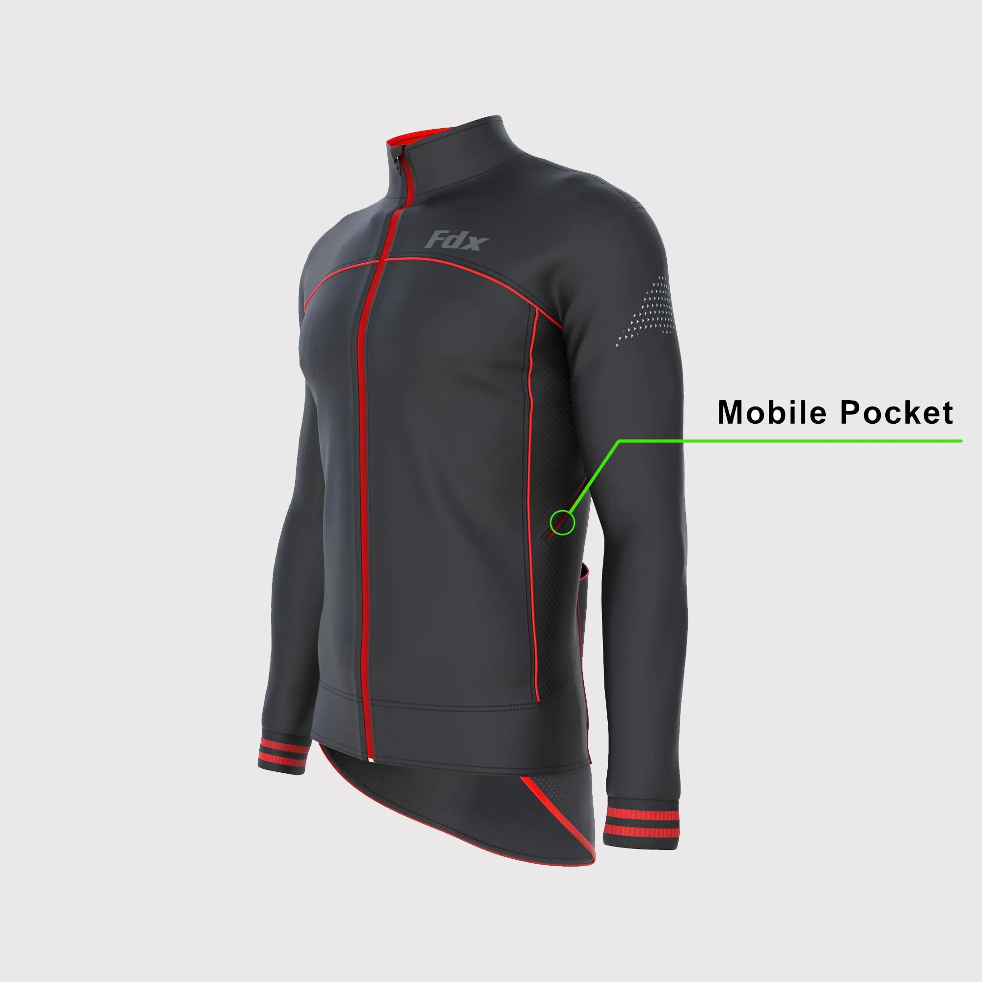 Fdx Apollux Red Softshell Men's & Boy's Windproof Cycling Jacket