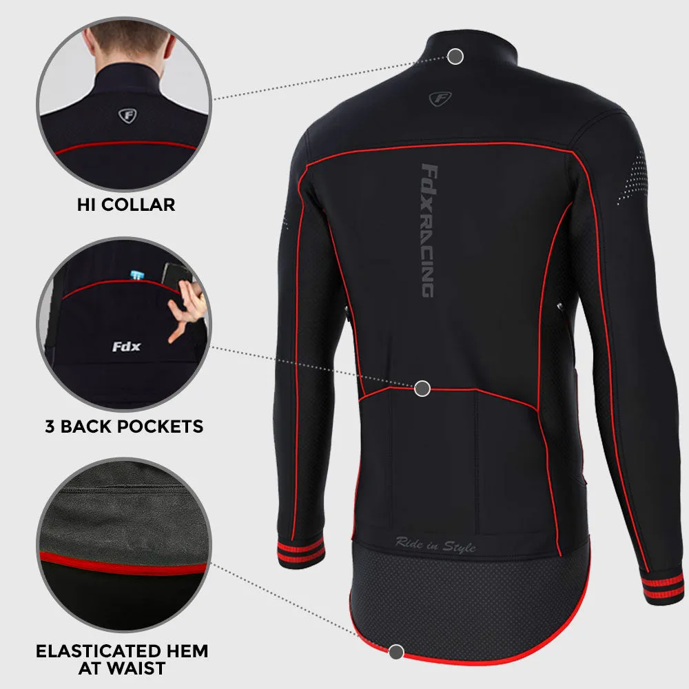 Fdx Apollux Red Softshell Men's & Boy's Windproof Cycling Jacket