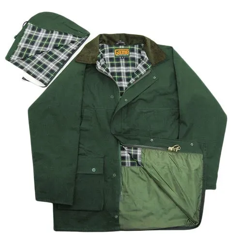 Game Lightweight Wax Jacket - Waterproof & Windproof, Unpadded, Perfect for Outdoor Adventures