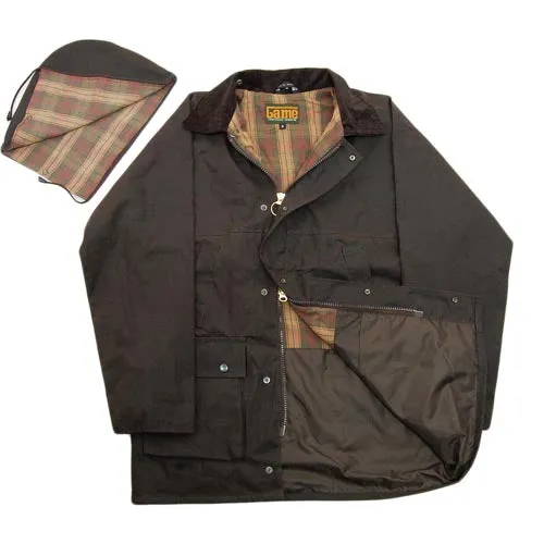 Game Lightweight Wax Jacket - Waterproof & Windproof, Unpadded, Perfect for Outdoor Adventures