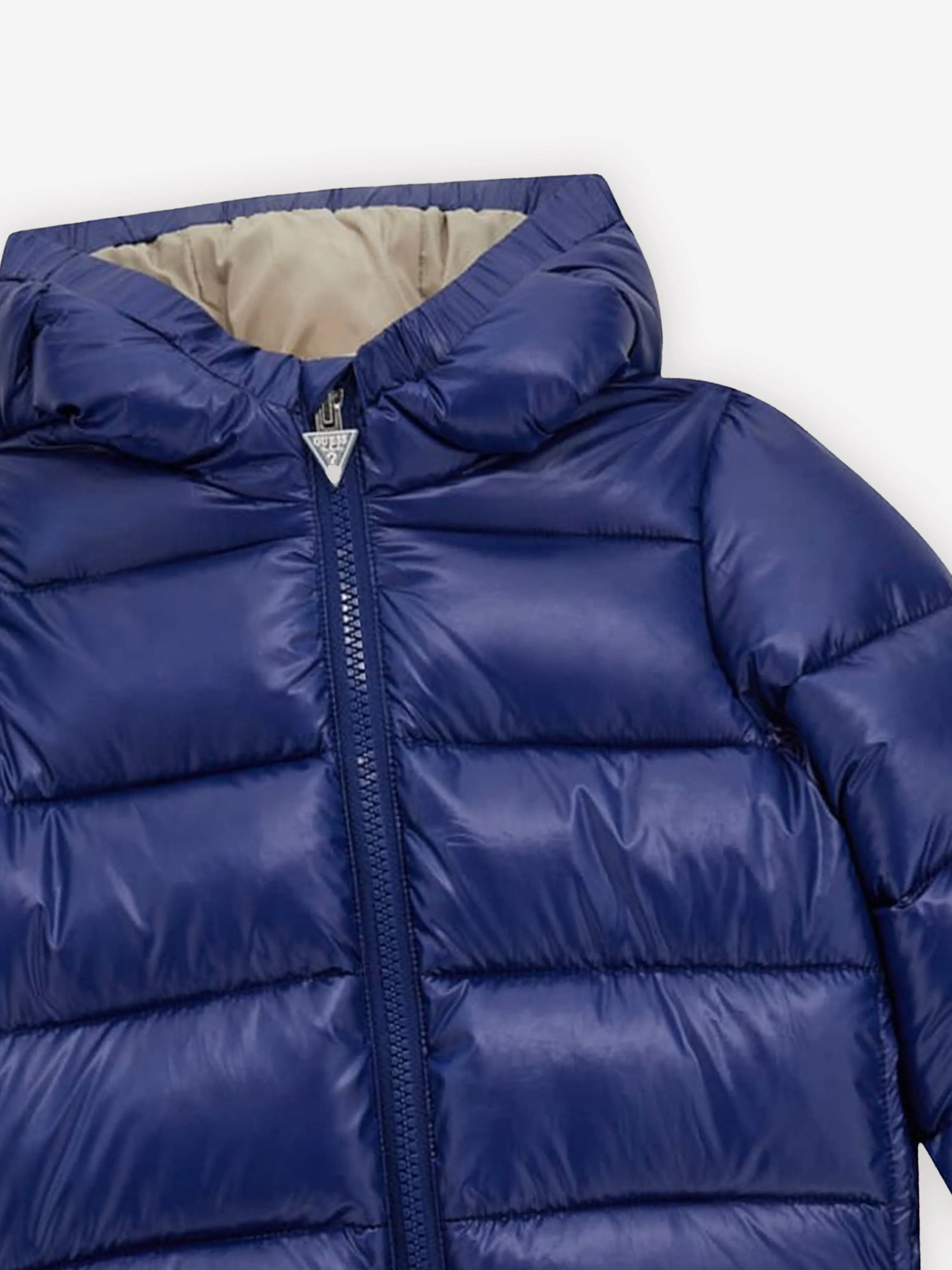 Guess Boys Hooded Padded Jacket in Blue