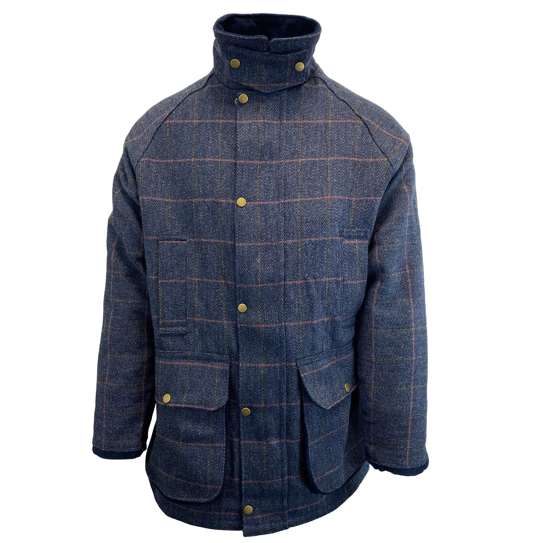 Hazy Blue Mens Derby Tweed Waterproof Jacket