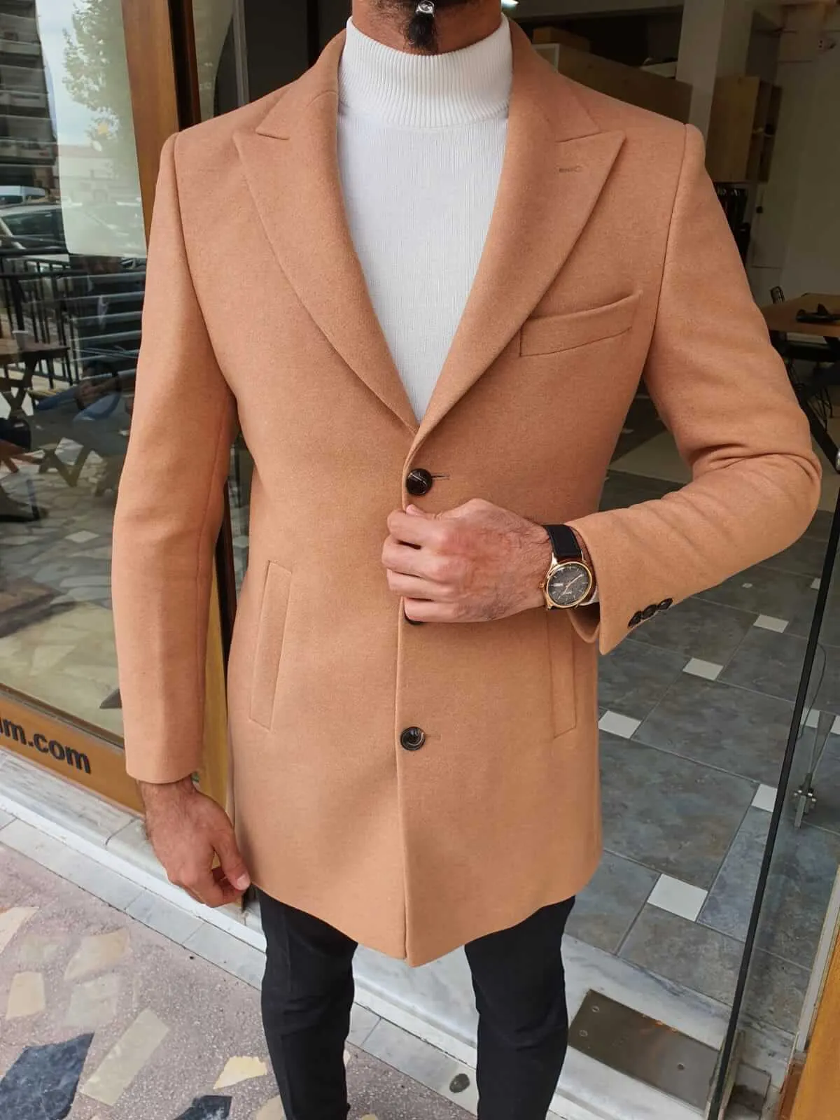 HolloMen Dustin Beige Coat