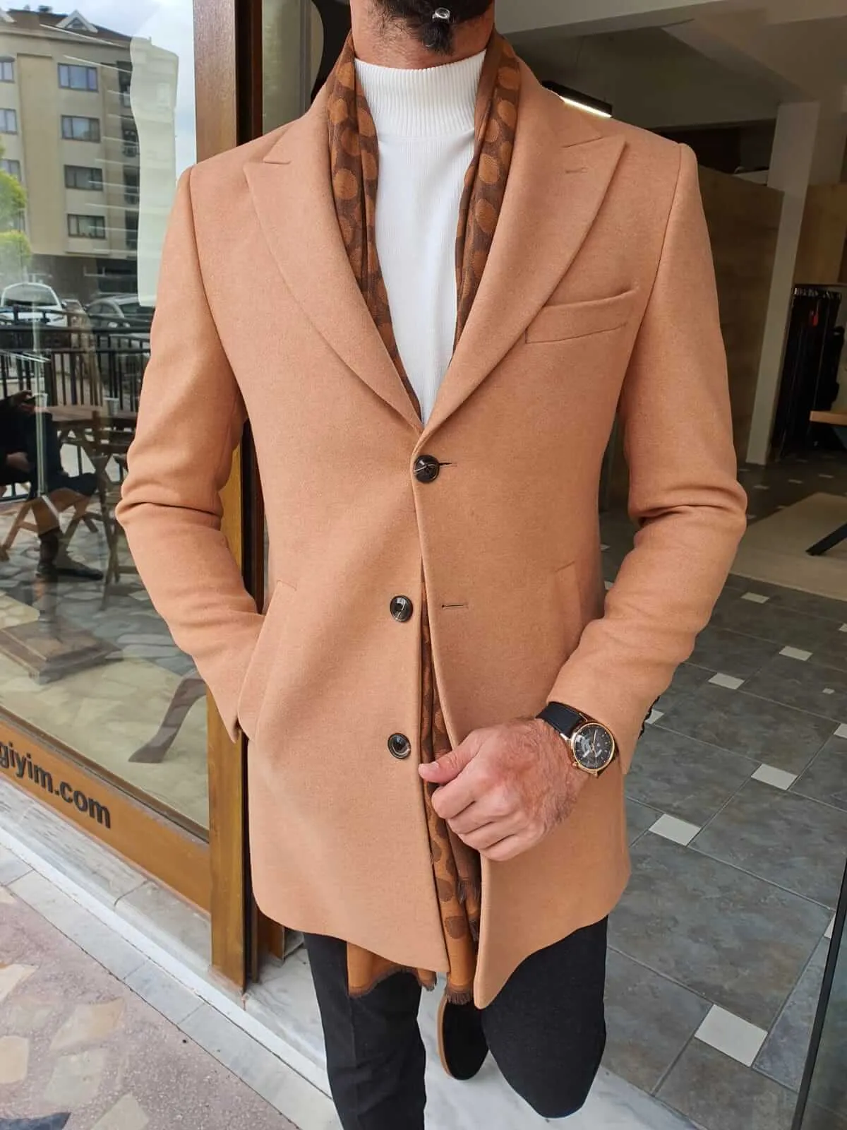 HolloMen Dustin Beige Coat