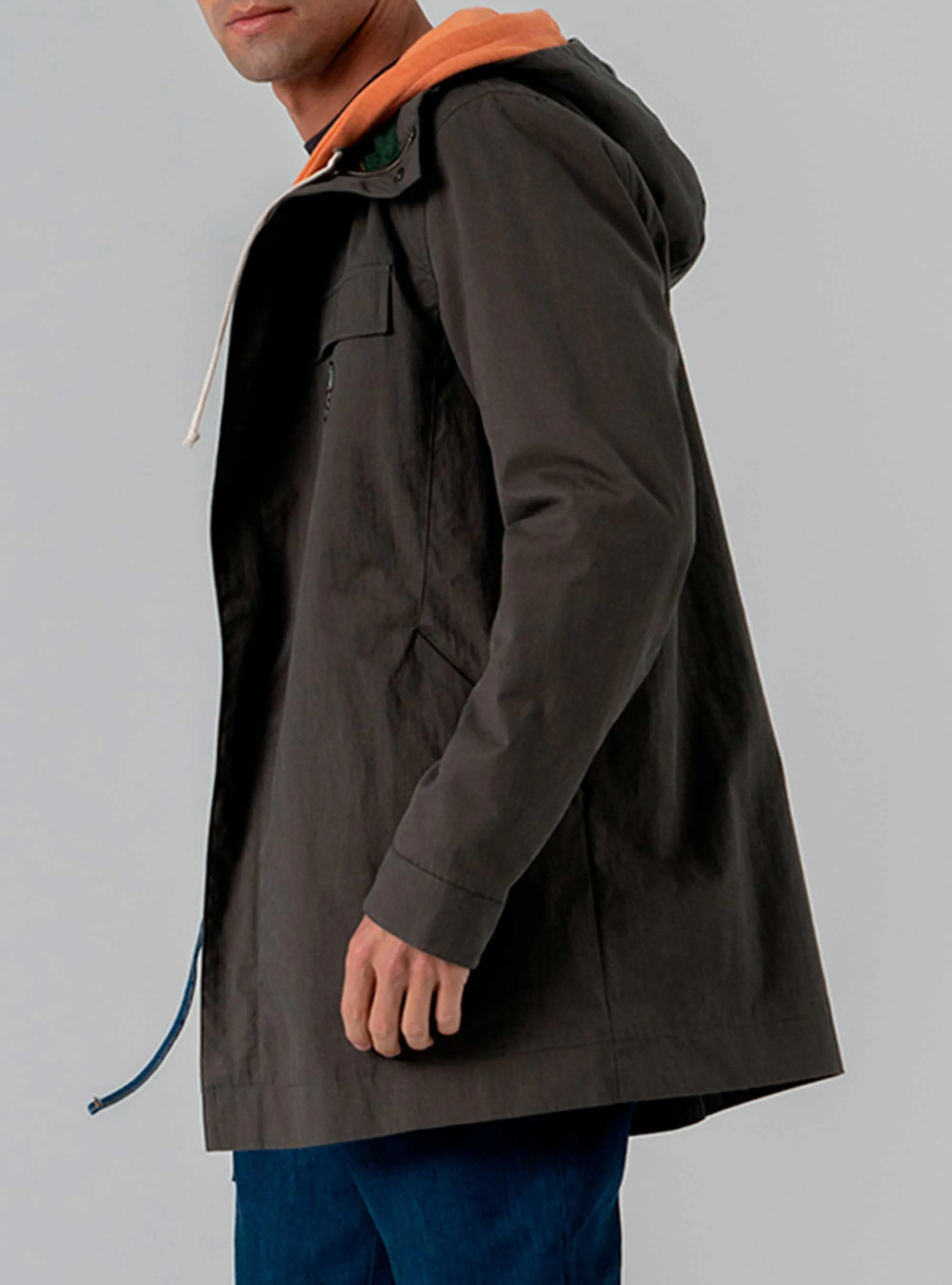 HOODED SHELL COAT