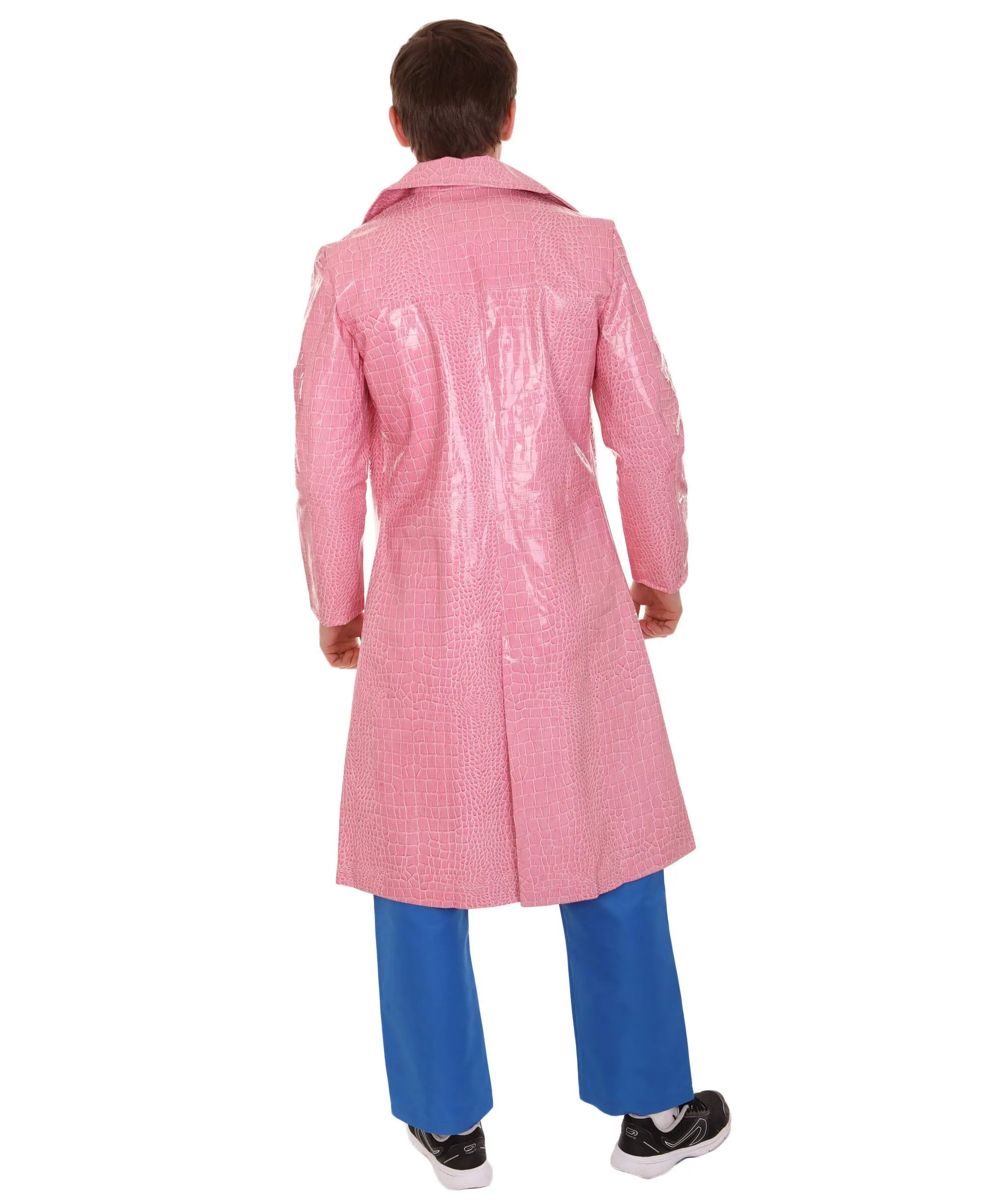 HPO Adult Men's Deluxe Sadistic Villain Pink & Blue Jokester Trench Coat Costume | Multiple Sizes