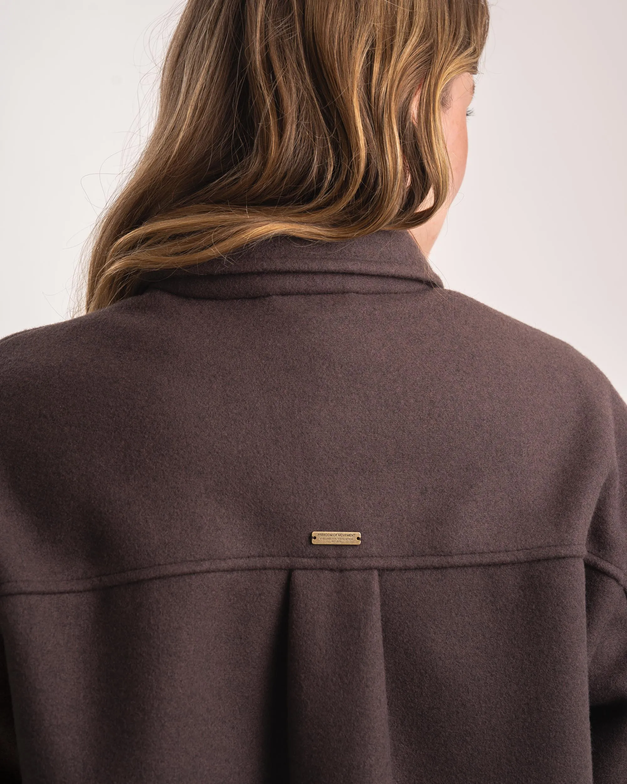 Ladies Melton Jacket - Chocolate Melange