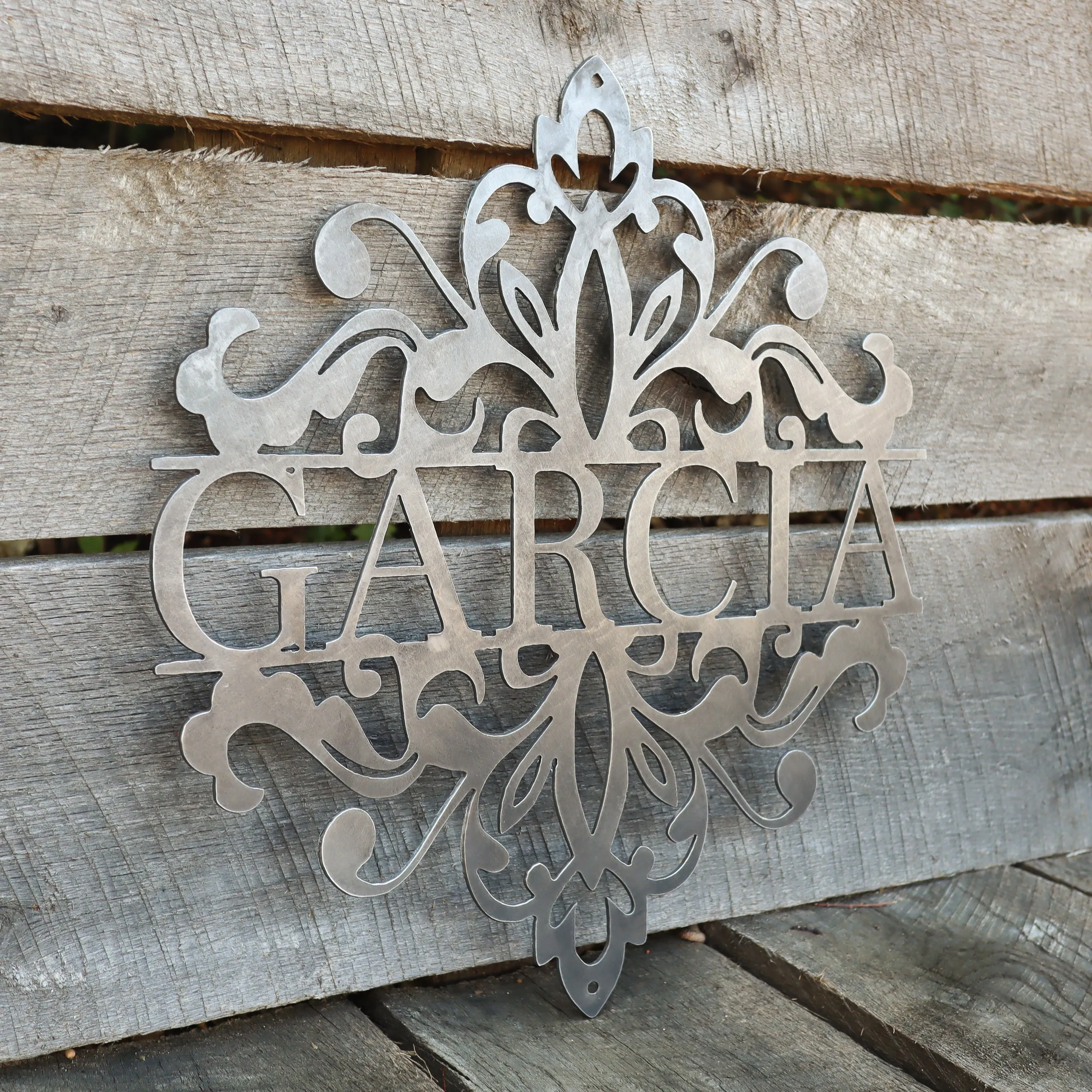 Last Name Wedding Sign - Personalized Metal Family Decor - Custom Words Wall Art