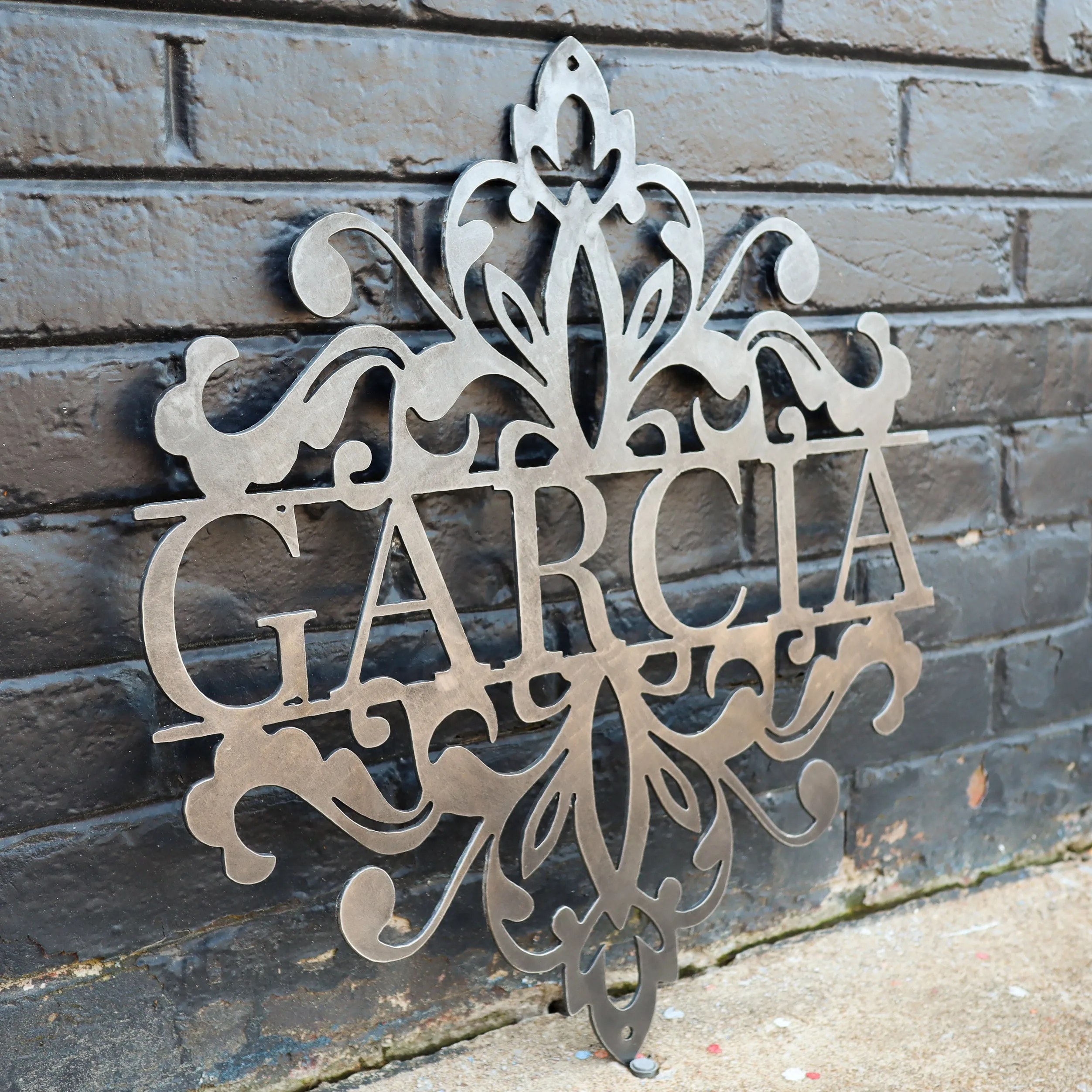 Last Name Wedding Sign - Personalized Metal Family Decor - Custom Words Wall Art