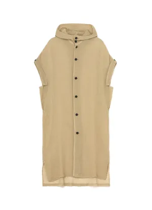 LENO CLOTH HOODED DRESS