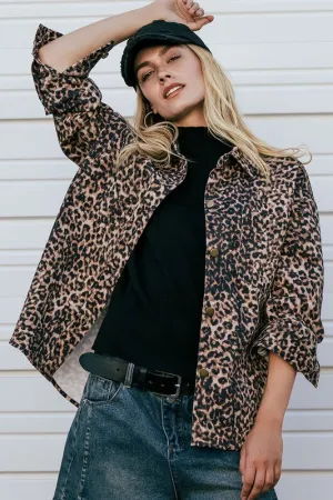 Leopard Print Work Jacket