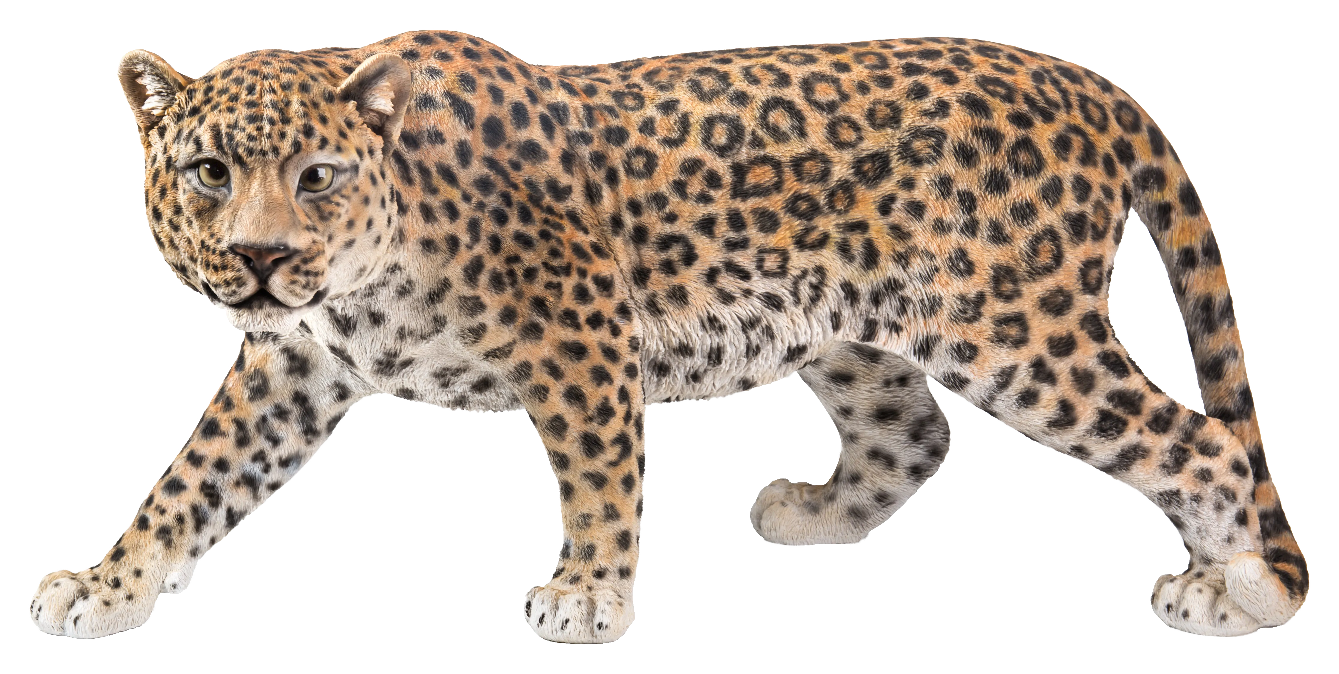 Leopard Stalking Garden Statue