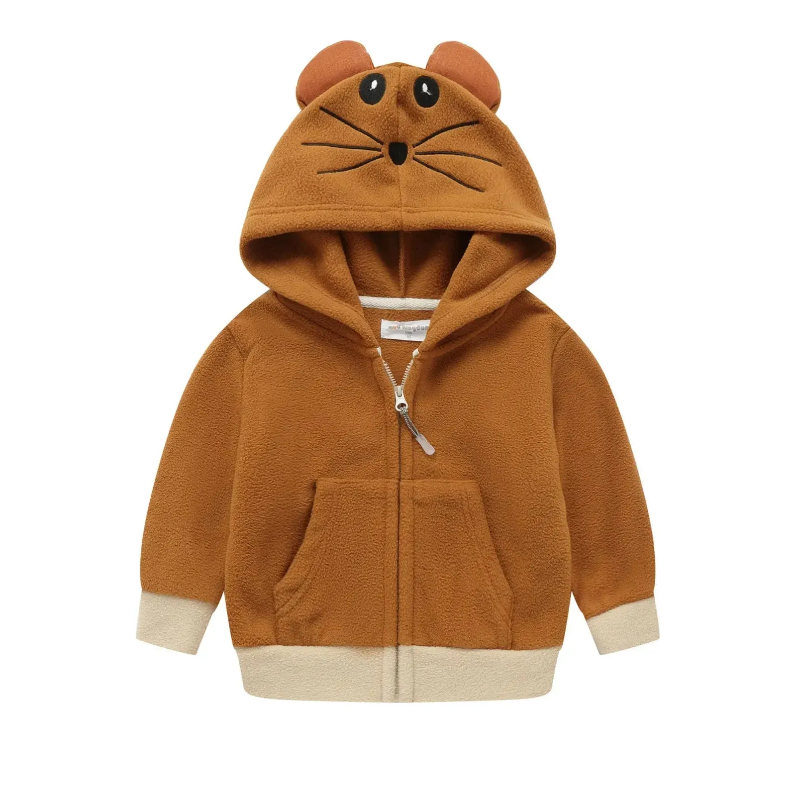 Lightweight Animal Toddler Animal Hoodies Zip Up