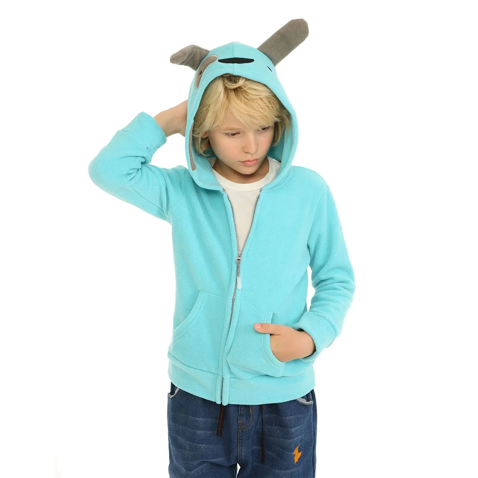 Lightweight Animal Toddler Animal Hoodies Zip Up