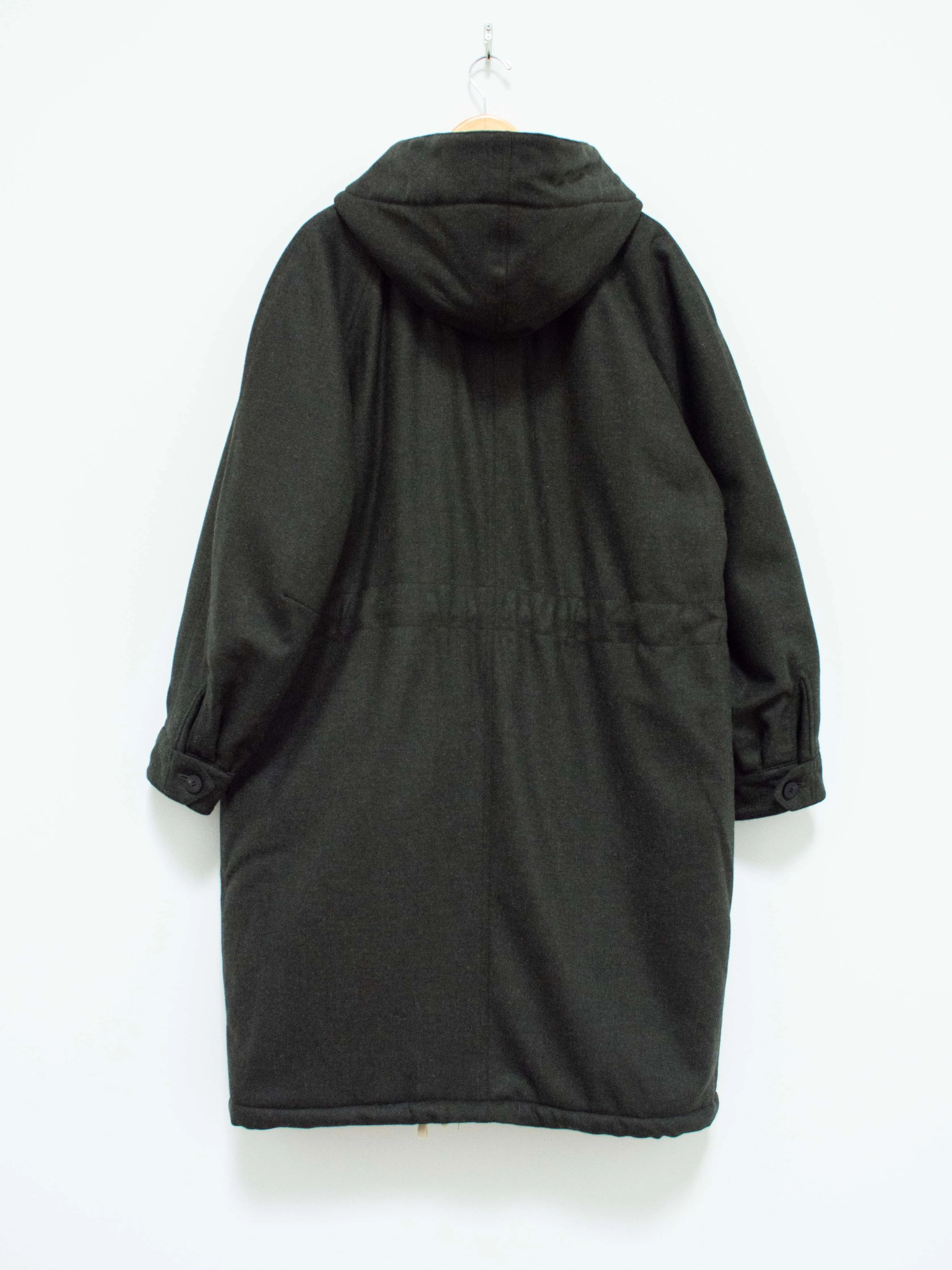 Lightweight Padded Wool Parka - Forest Green