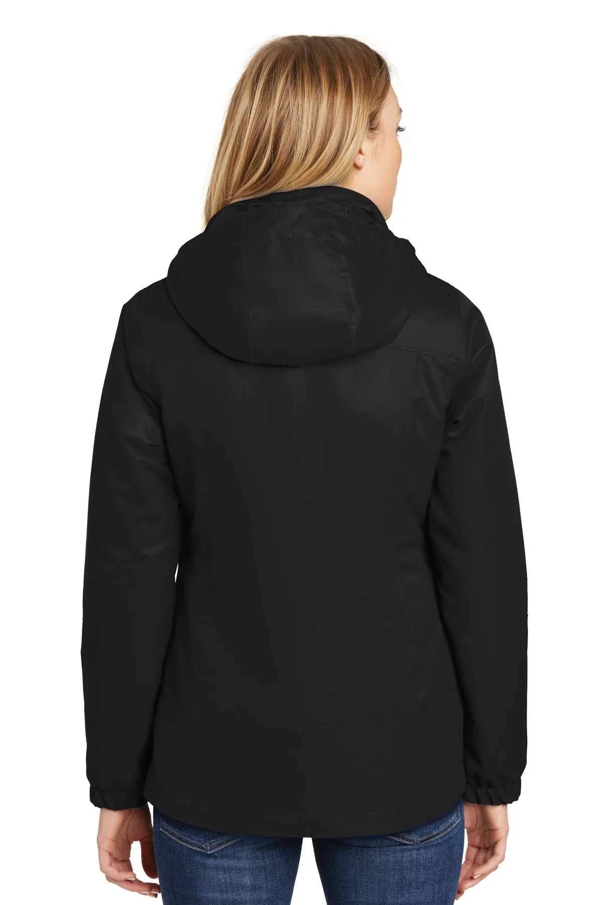 Port Authority Ladies Vortex Customized Waterproof 3-in-1 Jackets, Black/ Black