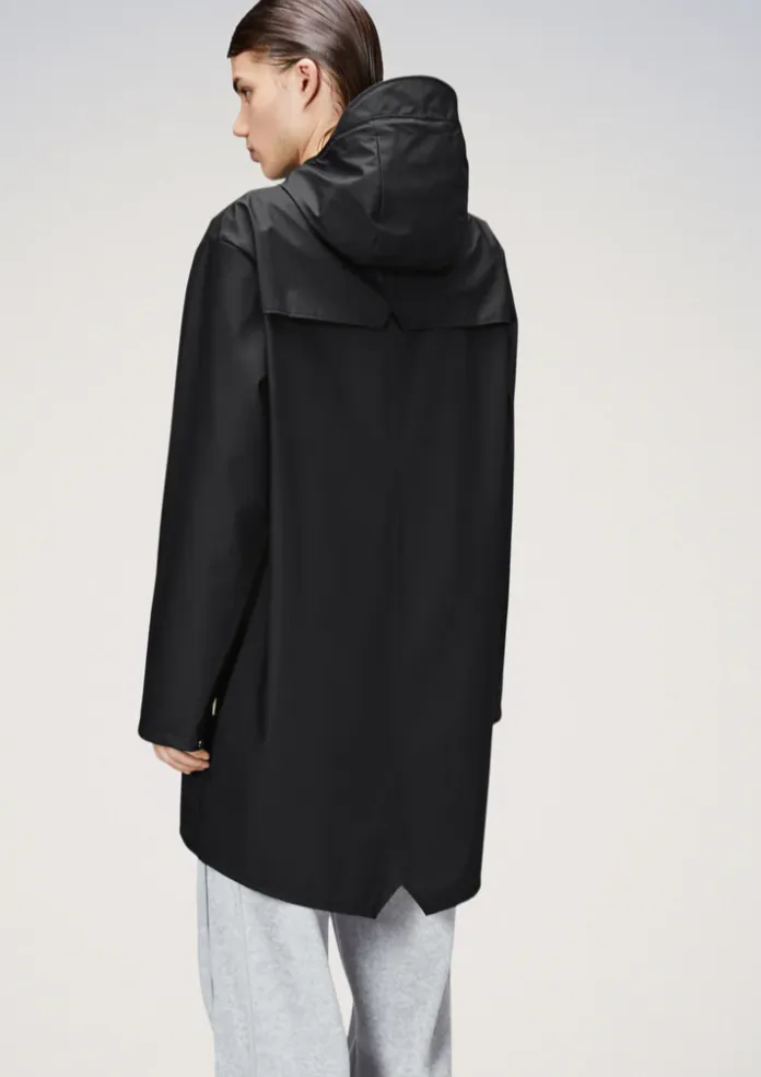 Rains Long Jacket Black