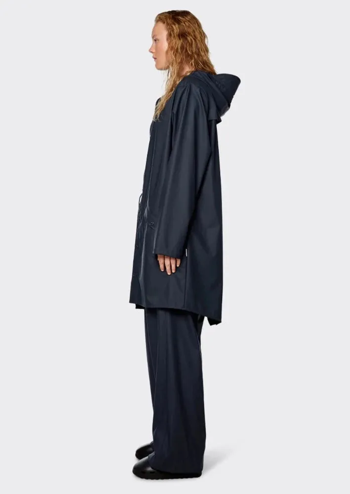 Rains Long Jacket Navy