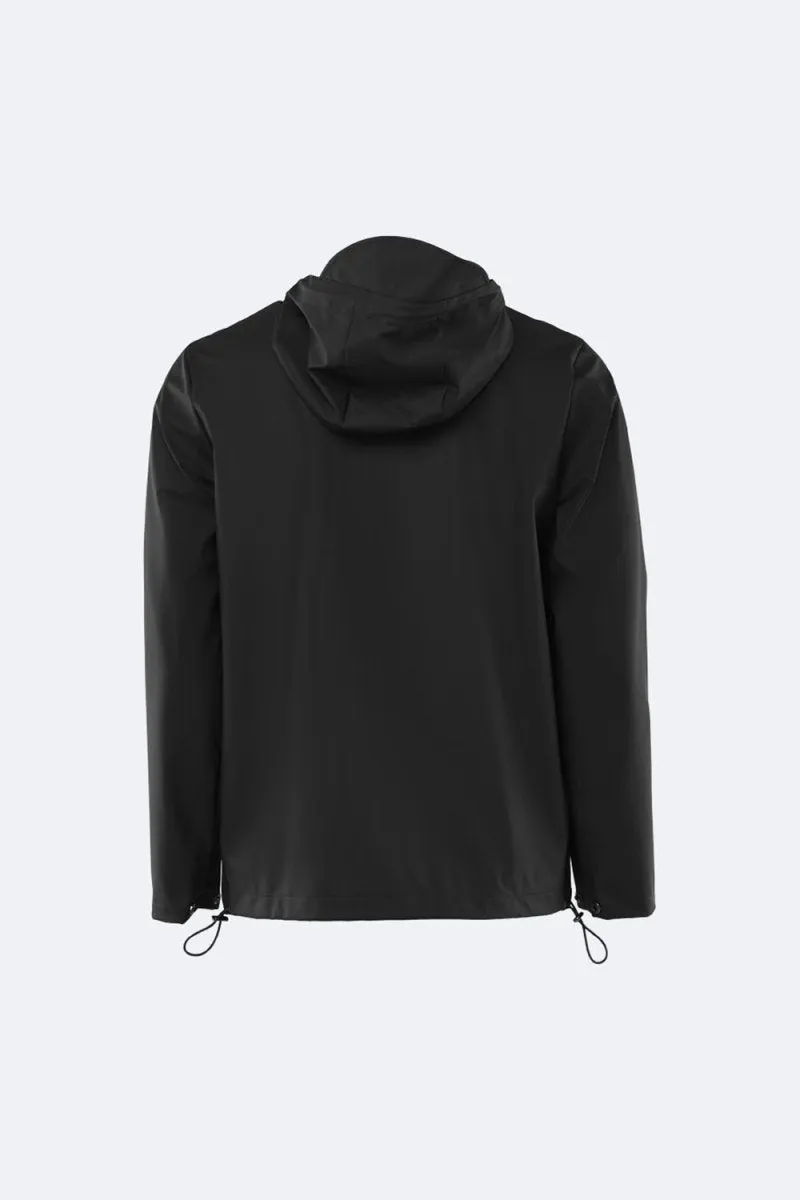 Rains Short Hooded Coat (Black)