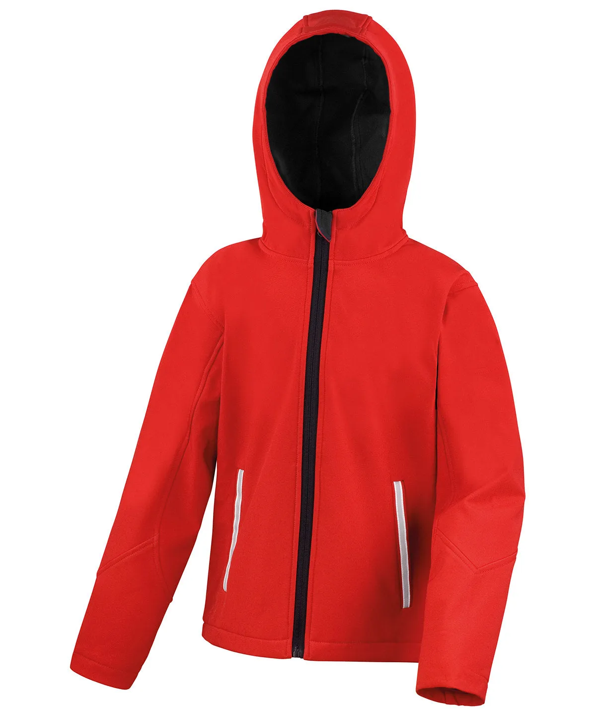 Red/Black - Core junior TX performance hooded softshell jacket