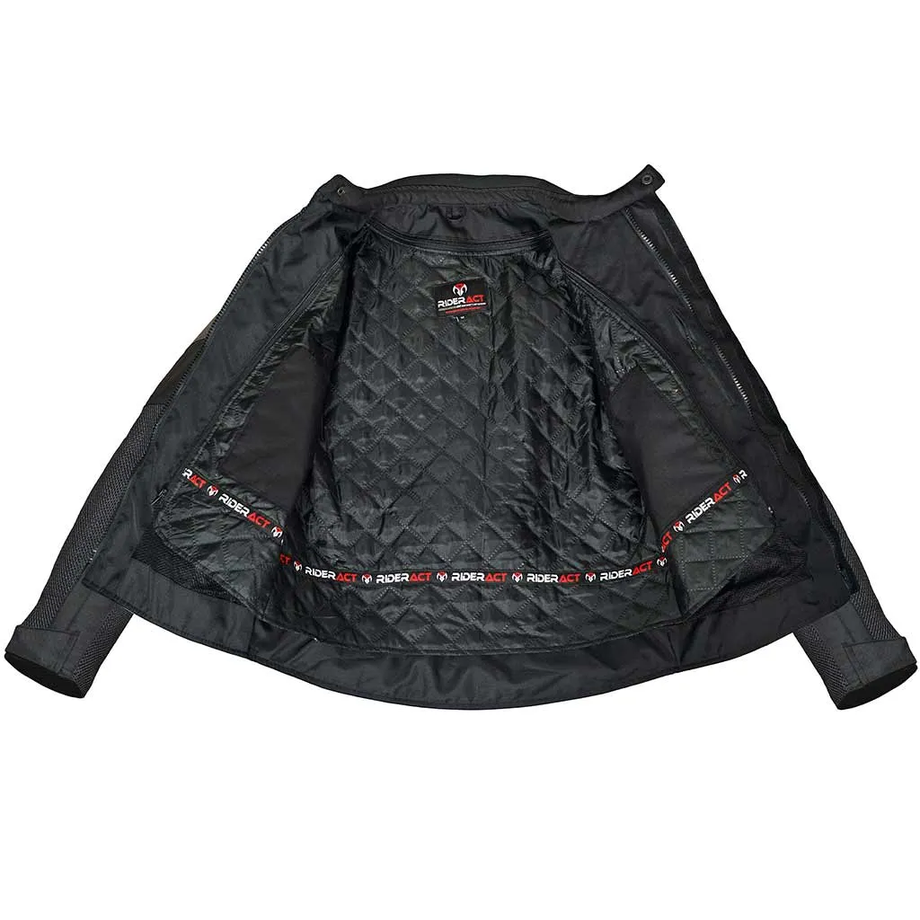 RIDERACT® Textile Motorcycle Jacket Waterproof Gaze Motorbike Jacket