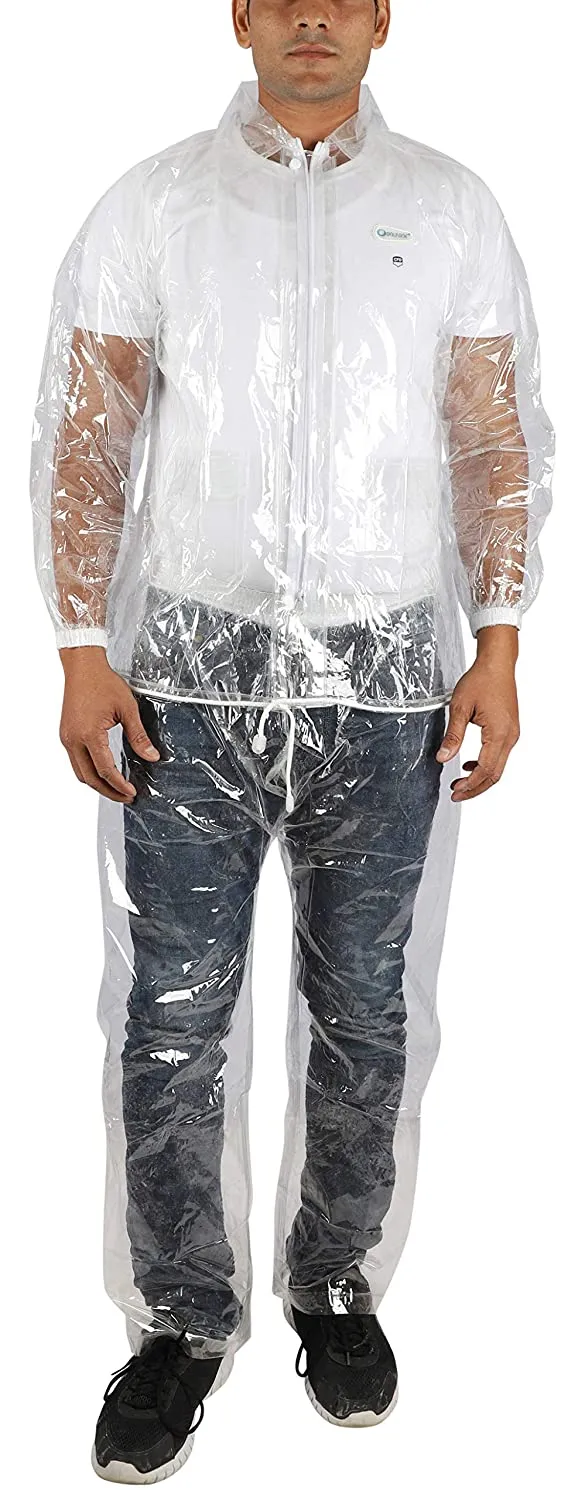 Romano nx Waterproof Transparent Rain Coat Men with Jacket and Pant