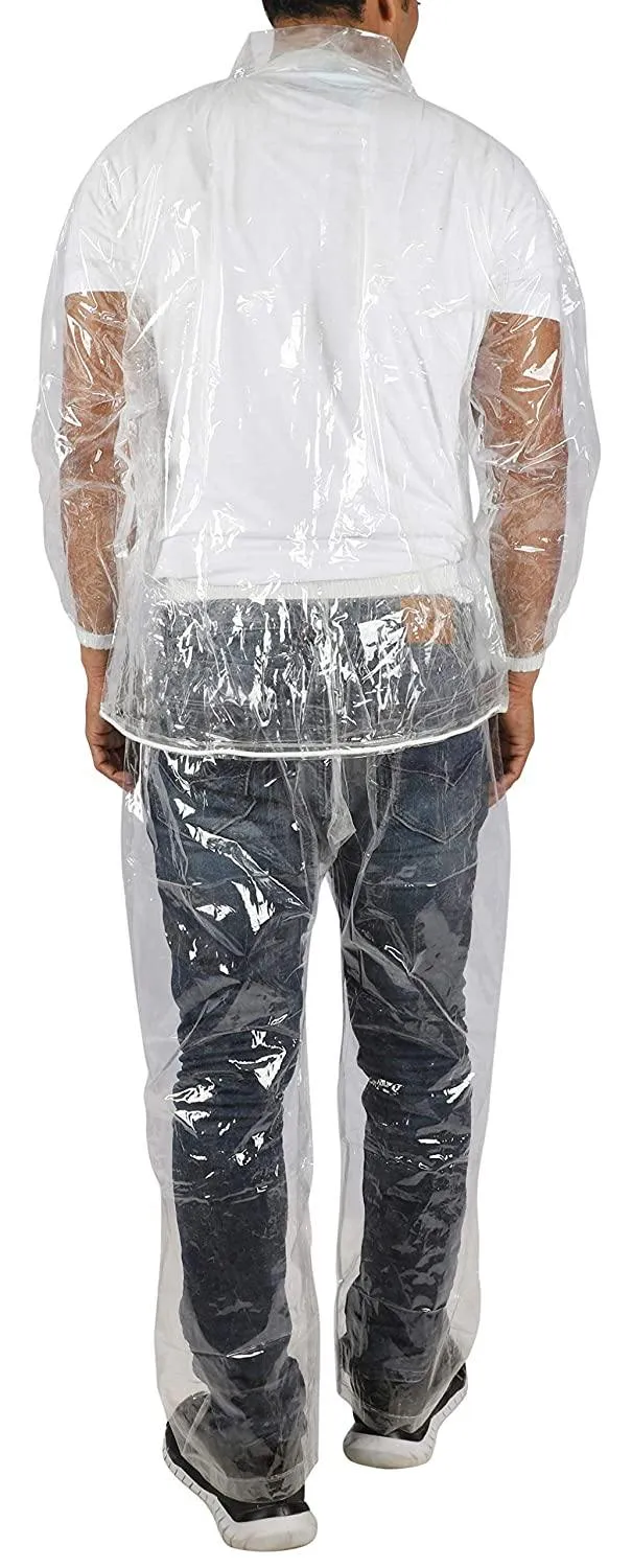 Romano nx Waterproof Transparent Rain Coat Men with Jacket and Pant