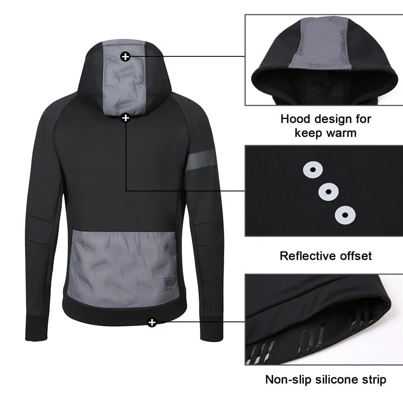 Santic Insitan Men’s Cycling Jacket Thermal Windproof Black