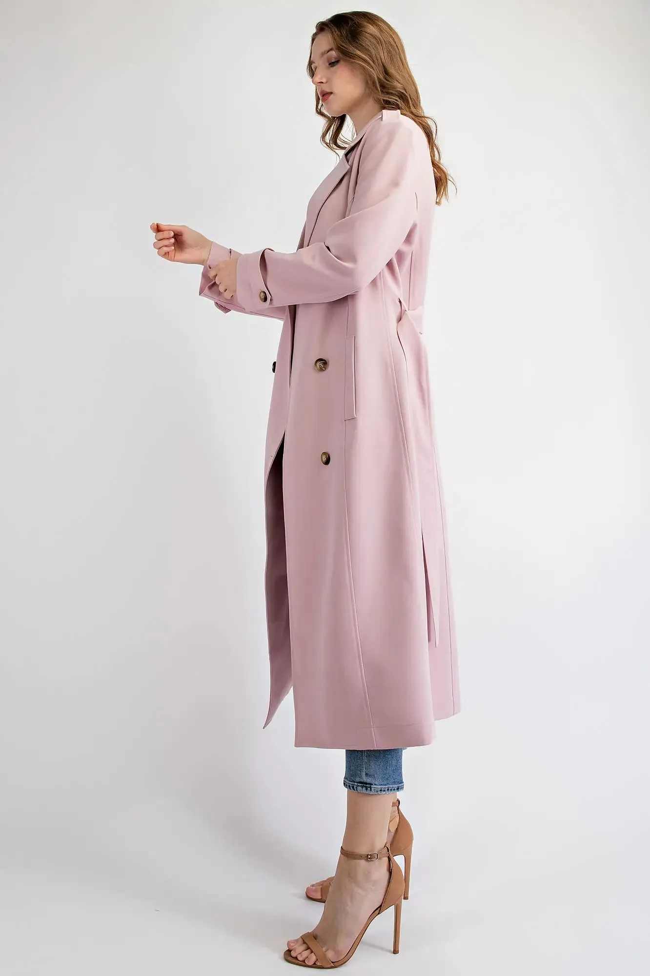 Say So  Double Breasted Trench Coat