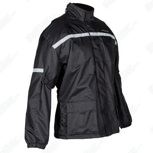 Spada Aqua Mesh Lined Waterproof Breathable Motorcycle Over Jacket - Black