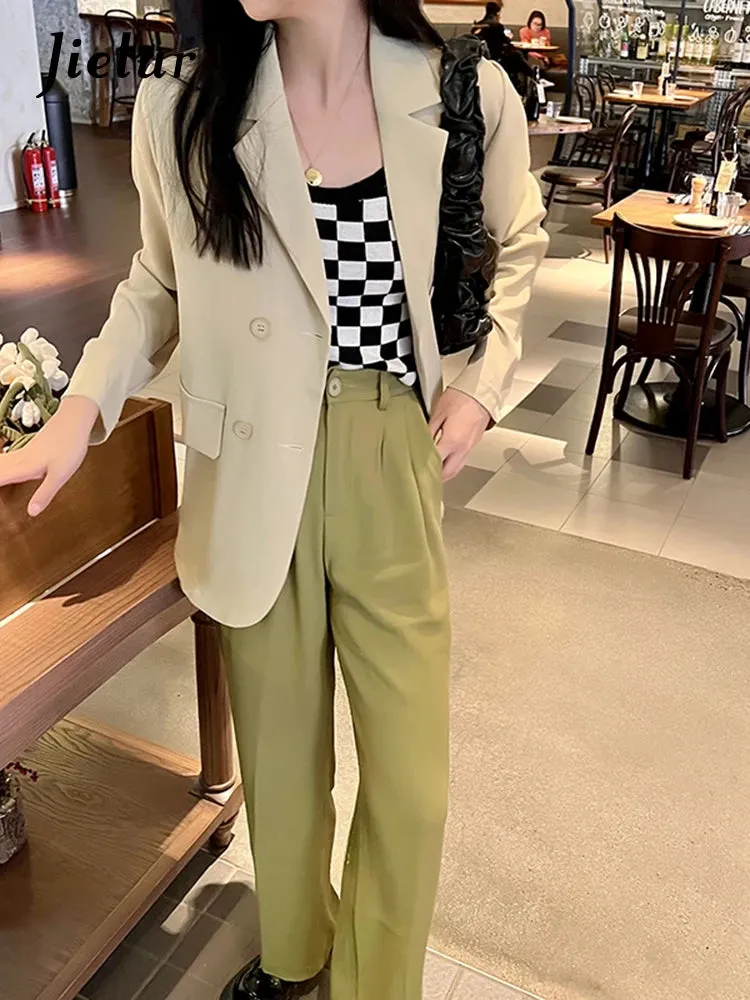 Spring Fashion Casual Women Blazers Summer Korean Suit Jacket Female Loose Sun-protective Office Lady Black Coat