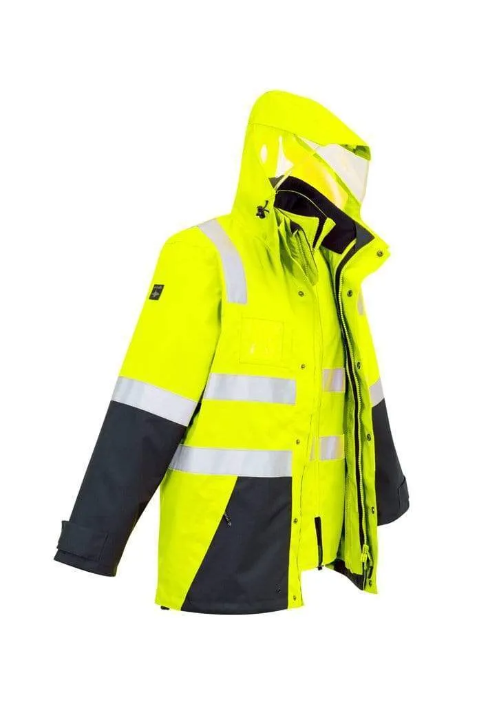 SYZMIK Men’s Hi Vis 4 In 1 Waterproof Jacket ZJ532