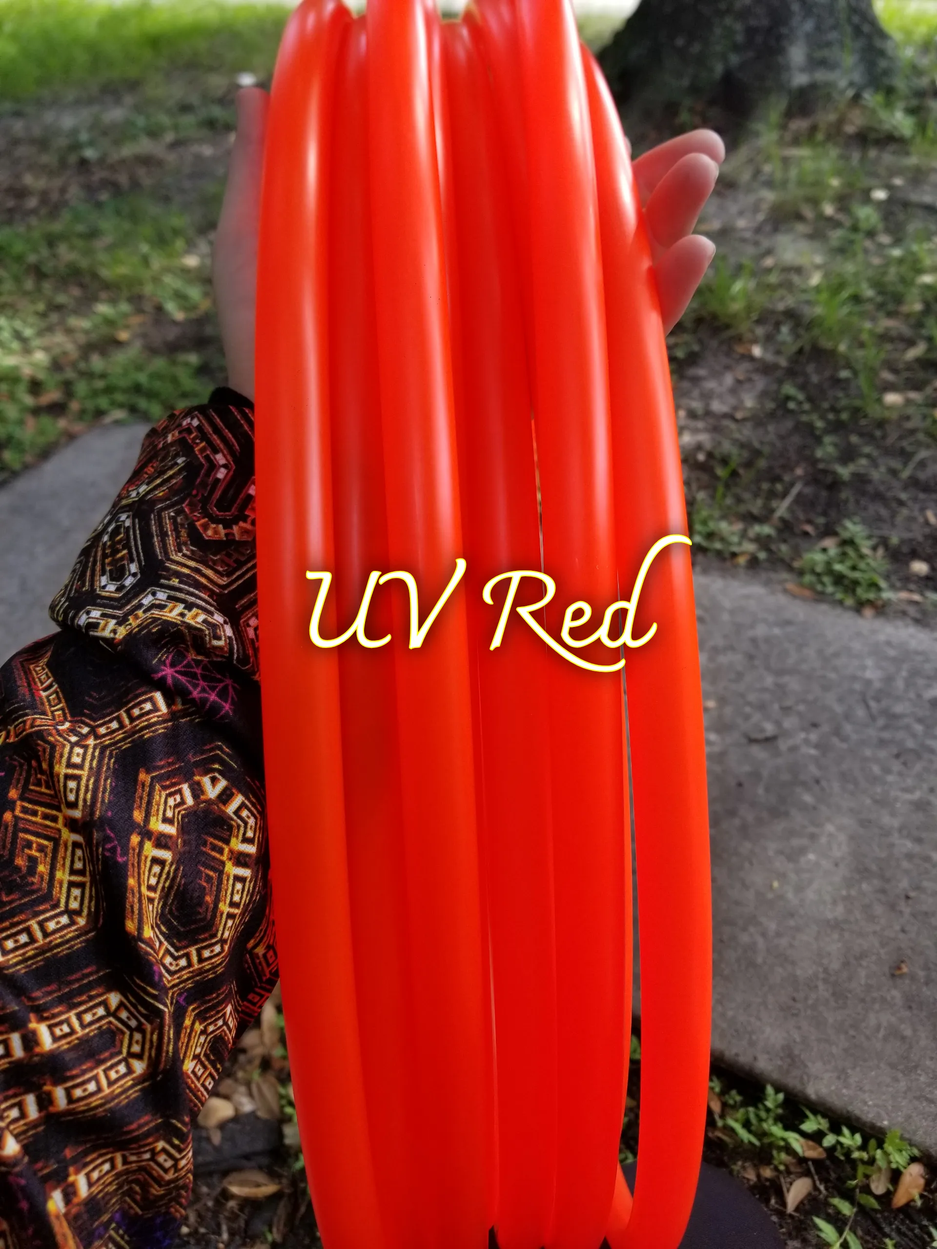 UV Red Polypro Bare Hoop 5/8