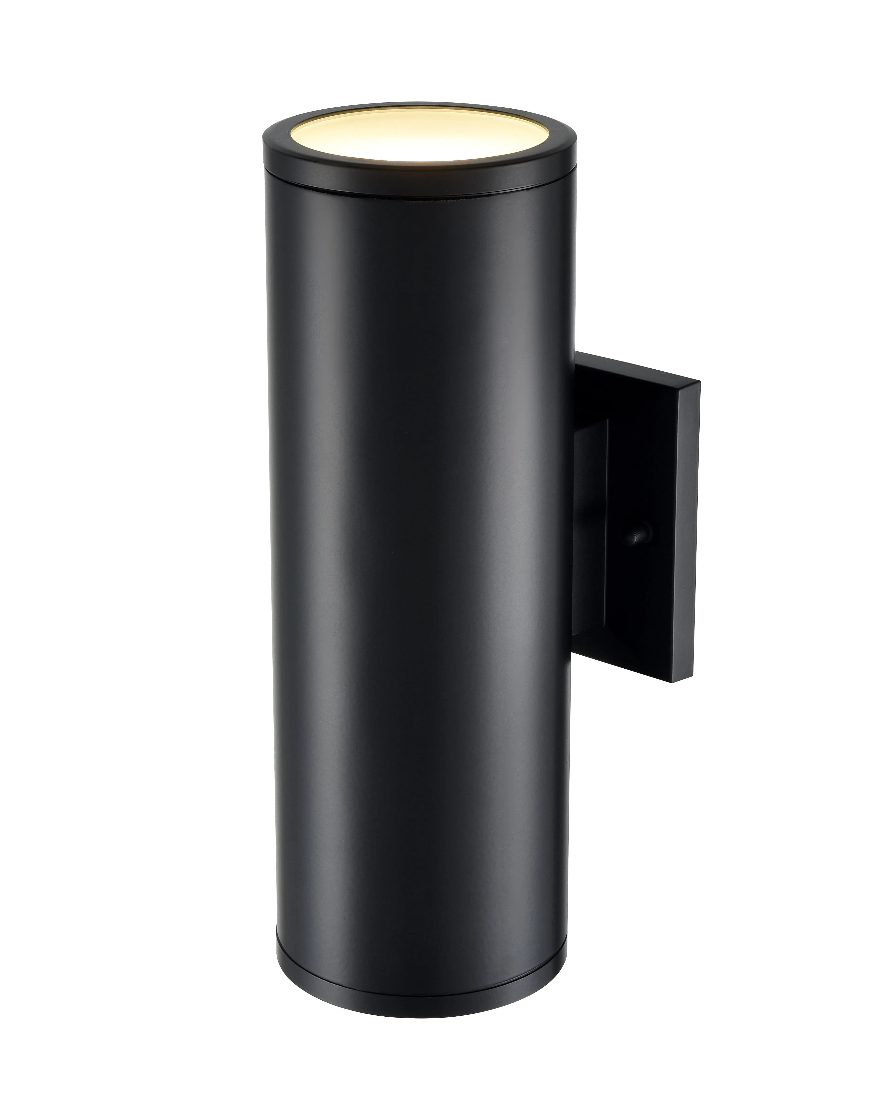 Vegas Double LED Wall Sconce - Powder Coated Black - Frosted Glass - 12.75in. Height - 24W Integrated LED Module - 700 Lm - 3000K Warm White