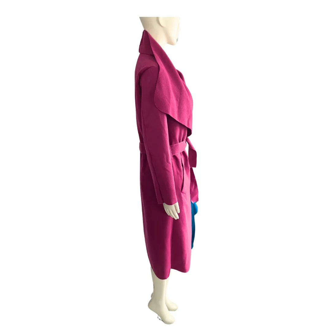 Waterfall Wrap Duster Coat Pink ONE SIZE