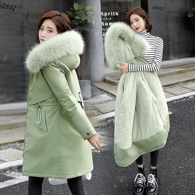 Women Wool Cotton-Padded Winter Jacket