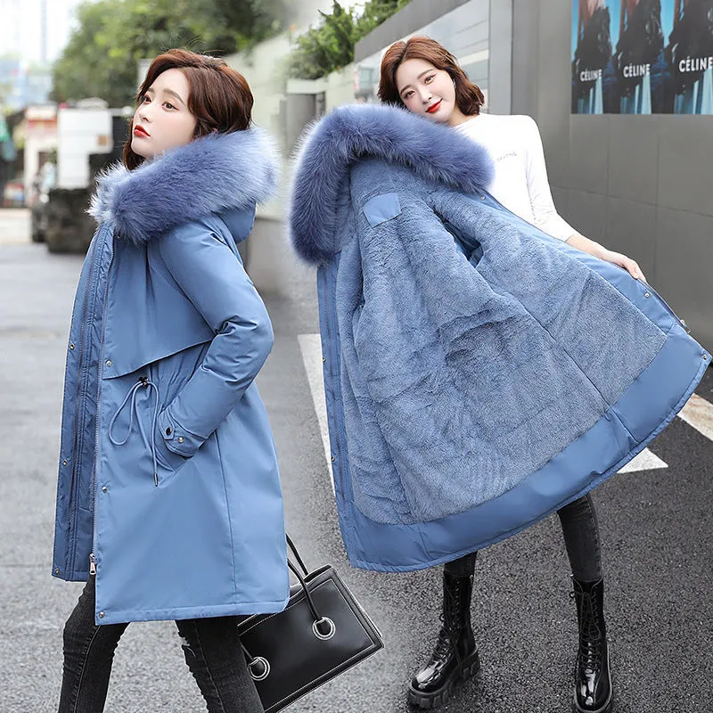 Women Wool Cotton-Padded Winter Jacket