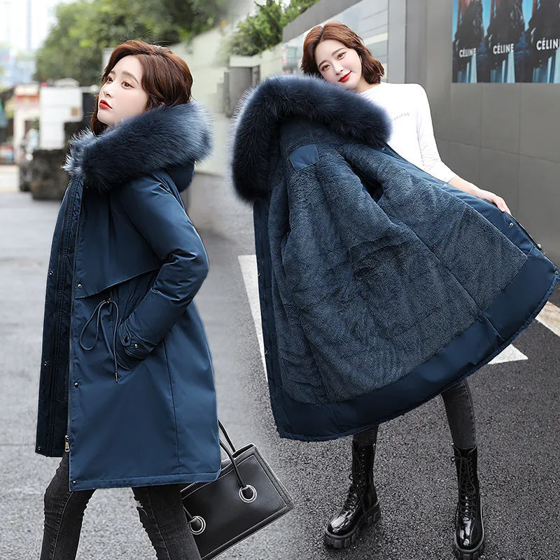 Women Wool Cotton-Padded Winter Jacket